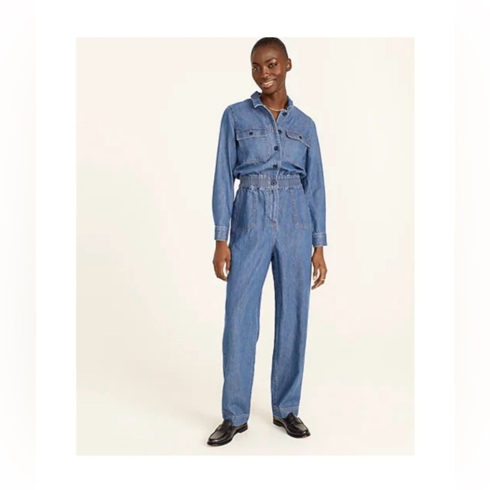 Women’s J.Crew denim jumpsuit size 2 - Picture 2 of 15